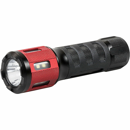 Dorcy Ultra HD Series Twist Flashlight 360 lm Lumen - 3 x AAA - Battery - Impact Resistant - Black, Red - 1 Each (414347)