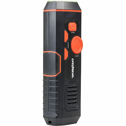 Life+Gear Stormproof Crank Light 30 lm Lumen - Lithium Ion (Li-Ion) - Battery, USB - Water Resistant, Water Proof, Impact Resistant - Red, Black - 1 Each (LG3860675RED)