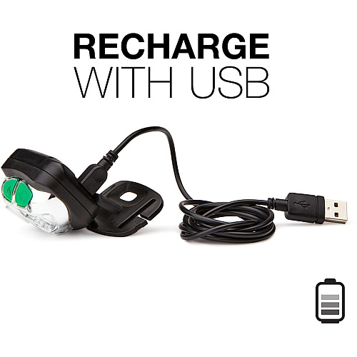Energizer Vision Ultra HD Rechargeable Headlamp (Includes USB Charging Cable) LED - 400 lm Lumen - Battery Rechargeable - Battery, USB - Water Resistant, Drop Resistant - Green - 1 Each (ENHDFRLP)