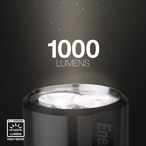 Energizer Vision HD Rechargeable LED Flashlight LED - 1000 lm Lumen - Battery Rechargeable - Battery, USB - Aluminum Alloy - Drop Resistant, Impact Resistant - Aluminum - 1 Each (ENPMHRL7)