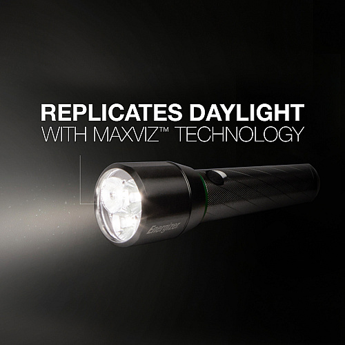 Energizer Vision HD Rechargeable LED Flashlight LED - 1000 lm Lumen - Battery Rechargeable - Battery, USB - Aluminum Alloy - Drop Resistant, Impact Resistant - Aluminum - 1 Each (ENPMHRL7)