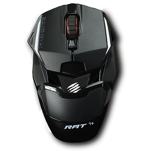 Mad Catz The Authentic R.A.T. 1+ Optical Gaming Mouse Optical - Cable - USB - 2000 dpi - Scroll Wheel - 1 Each (MR01MCAMBL00)