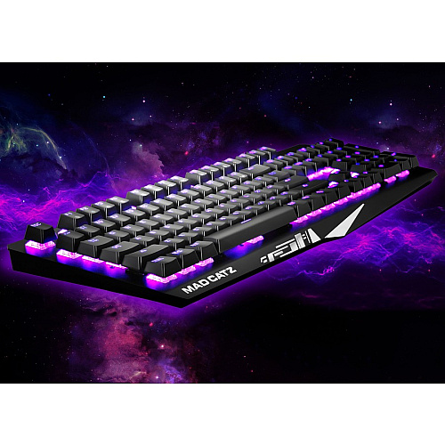 Mad Catz The Authentic S.T.R.I.K.E. 4 Mechanical Gaming Keyboard - Black Cable Connectivity - Multimedia Hot Key(s) - Windows - Mechanical Keyswitch (KS13MMUSBL00)