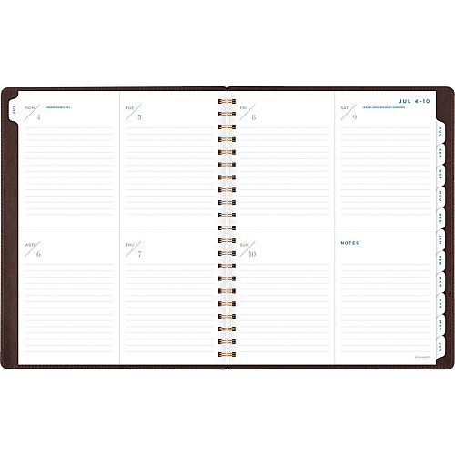 AT-A-GLANCE Signature Collection Academic Weekly/Monthly Planners, 11.5 x 8, Distressed Brown Cover, 13-Month: July 2025 to July 2026 (YP905A09)