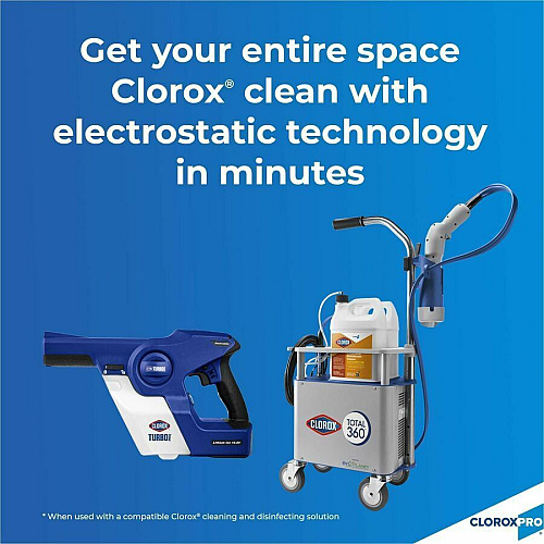 CloroxPro&trade; Total 360 Electrostatic Sprayer Suitable For School, Office, Kitchen, Restroom, Waiting Room, Patient Room, Airport - Disinfectant - 32" Height x 12.5" Width - 1 Each (60025)