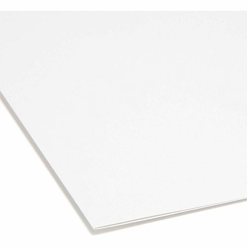 Smead SuperTab 1/3 Tab Cut Letter Recycled Top Tab File Folder 8 1/2" x 11" - 3/4" Expansion - Assorted Tab Position - 11 pt. - White - 10% Recycled - 100 / Box (11980)