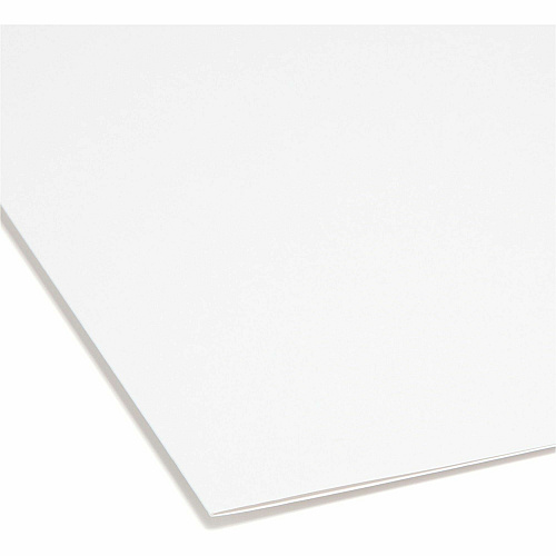Smead SuperTab 1/3 Tab Cut Letter Recycled Top Tab File Folder 8 1/2" x 11" - 3/4" Expansion - Assorted Tab Position - 11 pt. - White - 10% Recycled - 100 / Box (11980)