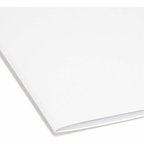 Smead SuperTab 1/3 Tab Cut Letter Recycled Top Tab File Folder 8 1/2" x 11" - 3/4" Expansion - Assorted Tab Position - 11 pt. - White - 10% Recycled - 100 / Box (11980)