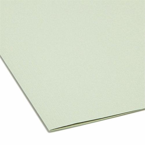 Smead FasTab Straight Tab Cut Letter Recycled Hanging Folder 8 1/2" x 11" - Assorted Tab Position - 11 pt. - Moss - 10% Recycled - 20 / Box (64101)