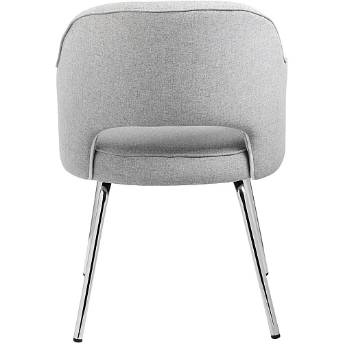 Boss Granite Linen Guest Chair Granite Seat Color - Linen Seat Material - Granite Back Color - Linen Back Material - Chrome Frame Color - Four-legged Base - 1 Each (B489CGR)