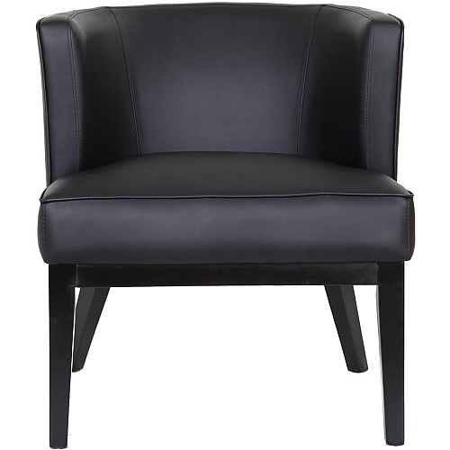 Boss Ava Accent Chair-Black Black Seat Color - Vinyl, Plush Seat Material - Black Back Color - Vinyl Back Material - Black Frame Color - Four-legged Base - 1 Each (B529BKBK)