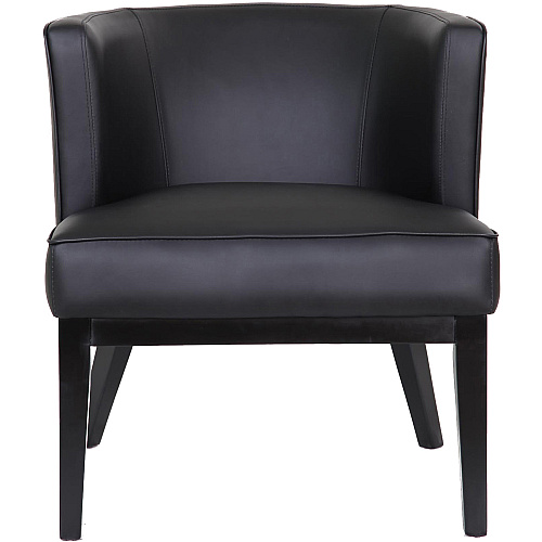 Boss Ava Accent Chair-Black Black Seat Color - Vinyl, Plush Seat Material - Black Back Color - Vinyl Back Material - Black Frame Color - Four-legged Base - 1 Each (B529BKBK)