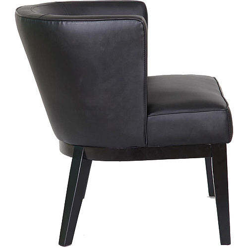 Boss Ava Accent Chair-Black Black Seat Color - Vinyl, Plush Seat Material - Black Back Color - Vinyl Back Material - Black Frame Color - Four-legged Base - 1 Each (B529BKBK)