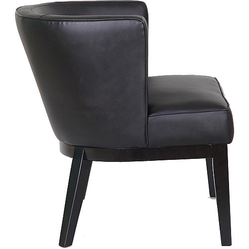 Boss Ava Accent Chair-Black Black Seat Color - Vinyl, Plush Seat Material - Black Back Color - Vinyl Back Material - Black Frame Color - Four-legged Base - 1 Each (B529BKBK)