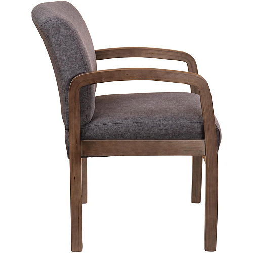 Boss NTR (No Tools Required) Guest Chair Slate Gray Seat Color - Slate Gray Back Color - Driftwood Frame Color - Four-legged Base - 1 Each (B9580DWSG)