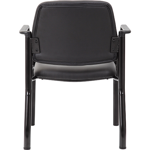 Boss Antimicrobial Guest Chair, 300 lb. Weight Capacity Black Seat Color - Vinyl Seat Material - Black Back Color - Vinyl Back Material - Black Frame Color - Steel Frame Material - Mid Back - Four-legged Base - 1 Each (B9591AMBK)