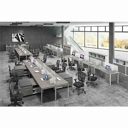 Boss 45" Privacy Panel, Plexiglass 15.6" Height x 45" Width x 0.2" Depth - Material: Plexiglass - Finish: Silver - 1 Each (S303)
