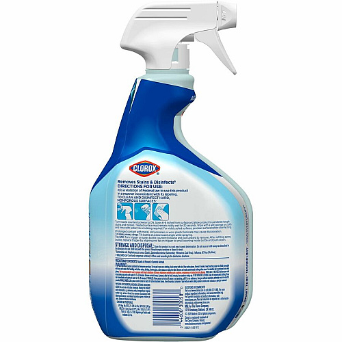Clorox Clean-Up All Purpose Cleaner with Bleach For Multipurpose - 32 fl oz (1 quart) - Rain Clean Scent - Recommended For: Stain Remover - Deodorize, Disinfectant, Easy to Use - Multi Spray Bottle - 9 / Carton (30197CT)