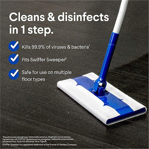 Clorox Scentiva Disinfecting Wet Mopping Cloth Refills - Coconut & Water Lily 5.9" Width x 11.4" Length - 24/Pack - 6 / Carton (32034CT)