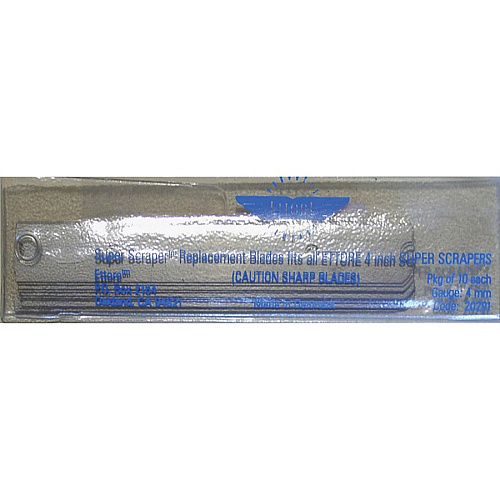 Ettore 4" Scraper Replacement Blades 4" Length - Carbon Steel - Steel Gray - 6 / Carton (20291CT)