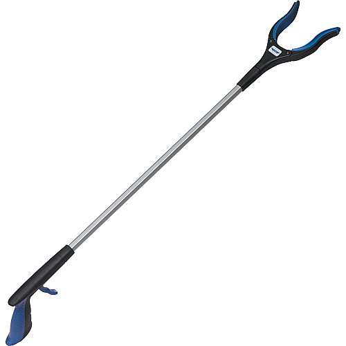 Ettore Grip 'n Grab Multipurpose Pickup Tool 32" Reach - Lightweight, Rust Proof, Articulating Head, Comfortable Handle - Aluminum, Plastic, Rubber - Blue - 6 / Carton (49036CT)