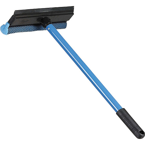 Ettore Auto Squeegee Scrubber 8" Rubber Blade - 16" Aluminum Handle - Durable, Streak-free, Lightweight - Blue - 12 / Carton (59016CT)