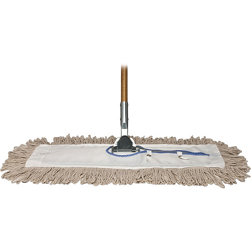 Genuine Joe Clip-On 24" Dust Mop Frame 360&deg; Swivel, Rust Resistant, Chrome Plated, Reinforced - Stainless Steel - Steel - 12 / Carton (48264CT)