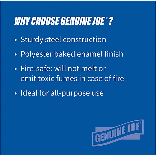 Genuine Joe 6-gallon Fire-safe Trash Can 6 gal Capacity - Fire-Safe, Sturdy - 14" Height x 13" Diameter - Metal, Steel - Black - 6 / Carton (GJO58897CT)