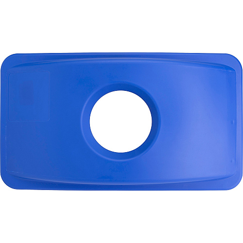 Genuine Joe 23-gallon Recycling Bin Round Cutout Lid Round - Blue - 4 / Carton (GJO98219CT)