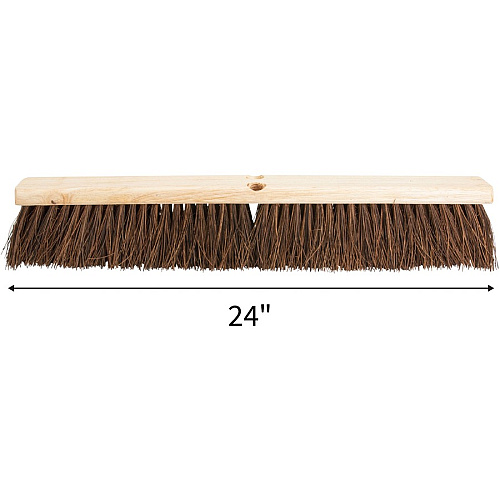 Genuine Joe 24" Push Broomhead Palmyra Bristle - 24" Overall Length - 12 / Carton (GJO99652CT)