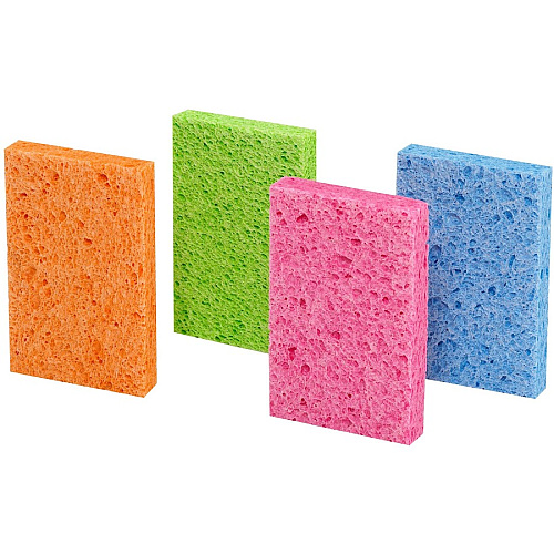 Scotch-Brite StayFresh Sponges 5.8" Height x 4.6" Width x 4.6" Depth - 4/Pack - 10 / Carton - Cellulose - Assorted (7274FDCT)