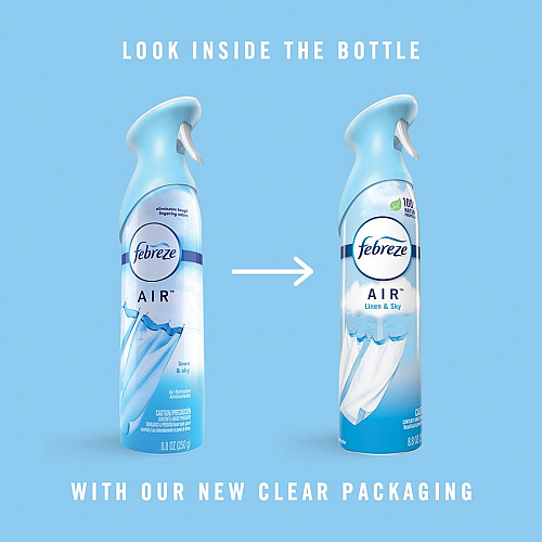 Febreze Linen/Sky Air Spray 12-Pack Liquid - 8.8 fl oz (0.3 quart) - Linen & Sky - Odor Neutralizer, VOC-free - 2/Pack - 6 / Carton (97799CT)