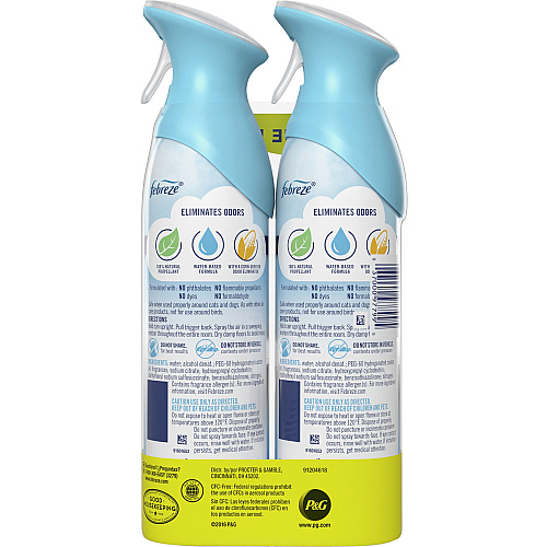 Febreze Linen/Sky Air Spray 12-Pack Liquid - 8.8 fl oz (0.3 quart) - Linen & Sky - Odor Neutralizer, VOC-free - 2/Pack - 6 / Carton (97799CT)
