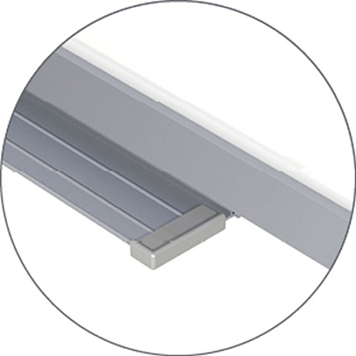 Ghent Grid Whiteboard 48" (4 ft) Width x 36" (3 ft) Height - White Steel Surface - Satin Aluminum Frame - Rectangle - Horizontal - Magnetic - Grid Pattern, Stain Resistant, Ghost Resistant, Fade Resistant, Accessory Tray - 1 Each - TAA Compli (GRPM322G34)