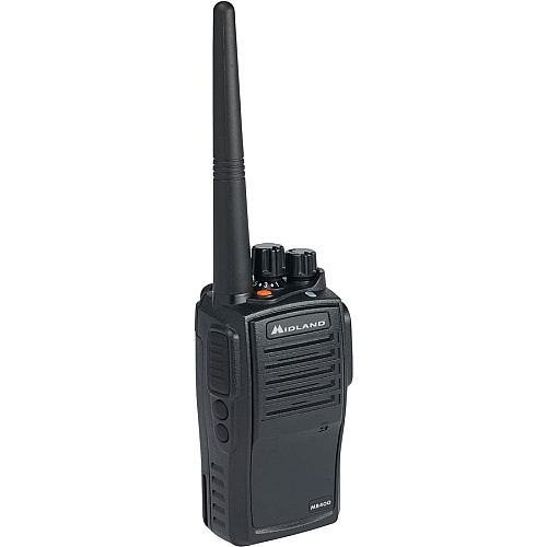 Midland MB400 Business Radio 16 Radio Channels - 142 Total Privacy Codes - 4 W - Low Battery Indicator, Timer, Lightweight - Water Proof, Dust Proof - Lithium Ion (Li-Ion) - Black - 6 / Box (MB400X6MC)