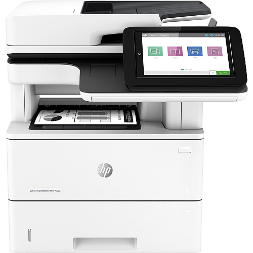 HP LaserJet M528dn Laser Multifunction Printer - Monochrome Copier/Printer/Scanner - 43 ppm Mono Print - 1200 x 1200 dpi Print - Automatic Duplex Print - Up to 150000 Pages Monthly - 650 sheets Input - Color Scanner - 600 dpi Optical Scan - Gigab (1PV64A)