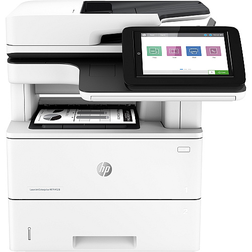 HP LaserJet M528dn Laser Multifunction Printer - Monochrome Copier/Printer/Scanner - 43 ppm Mono Print - 1200 x 1200 dpi Print - Automatic Duplex Print - Up to 150000 Pages Monthly - 650 sheets Input - Color Scanner - 600 dpi Optical Scan - Gigab (1PV64A)