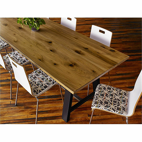 KFI 30" Square Wood Pedestal Table Natural Square Top - Pedestal Base - Assembly Required - Vintage Wood Top Material - 1 Each (30S917SLLTN)