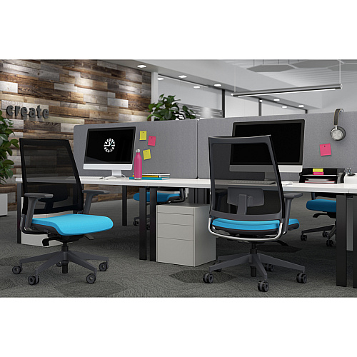 9 to 5 Seating Luna 3460 Task Chair Dove Seat Color - Foam Seat Material - Gray Back Color - Mesh Back Material - 5-star Base - 1 Each (3460Y3A45GDO)
