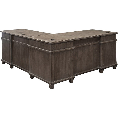 Martin Carson L Desk with Right Return, Pencil, Utility and File Drawers Finish: Weathered Dove - 1 Each (IMCA684RRR)