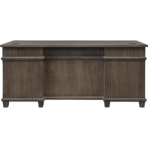Martin Carson Double Pedestal Desk - 7-Drawer Total Drawer(s): 7 - Double Pedestal - Material: Veneer, Solid Lumber - Finish: Weathered Dove - 1 Each (IMCA680)