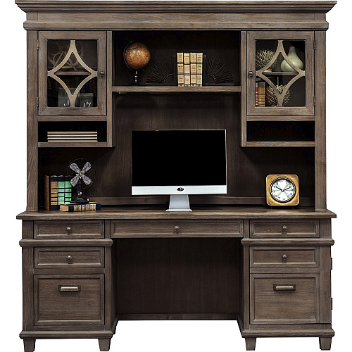 Martin Carson Credenza - 6-Drawer Total Drawer(s): 6 - Material: Solid Lumber, Veneer - Finish: Weathered Dove - 1 Each (IMCA689)