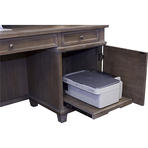 Martin Carson Credenza - 6-Drawer Total Drawer(s): 6 - Material: Solid Lumber, Veneer - Finish: Weathered Dove - 1 Each (IMCA689)