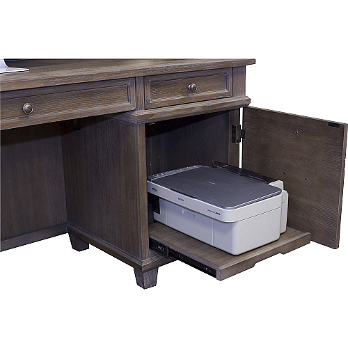 Martin Carson Credenza - 6-Drawer Total Drawer(s): 6 - Material: Solid Lumber, Veneer - Finish: Weathered Dove - 1 Each (IMCA689)