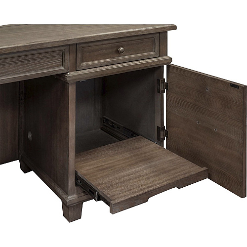 Martin Carson Credenza - 6-Drawer Total Drawer(s): 6 - Material: Solid Lumber, Veneer - Finish: Weathered Dove - 1 Each (IMCA689)