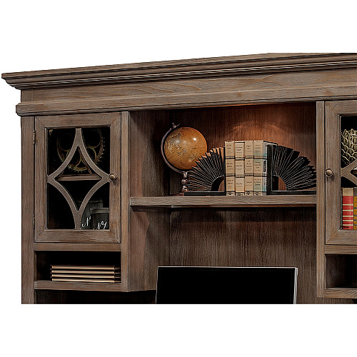 Martin Carson Hutch 2 Door(s) - 3 Shelve(s) - 2 Adjustable Shelf(ves) - Material: Solid Lumber, Veneer - Finish: Weathered Dove - 1 Each (IMCA682)
