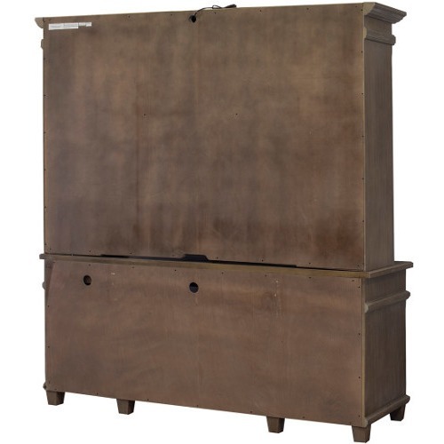 Martin Carson Hutch 2 Door(s) - 3 Shelve(s) - 2 Adjustable Shelf(ves) - Material: Solid Lumber, Veneer - Finish: Weathered Dove - 1 Each (IMCA682)