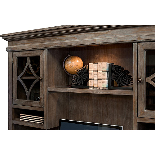Martin Carson Hutch 2 Door(s) - 3 Shelve(s) - 2 Adjustable Shelf(ves) - Material: Solid Lumber, Veneer - Finish: Weathered Dove - 1 Each (IMCA682)