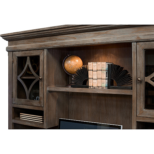 Martin Carson Hutch 2 Door(s) - 3 Shelve(s) - 2 Adjustable Shelf(ves) - Material: Solid Lumber, Veneer - Finish: Weathered Dove - 1 Each (IMCA682)