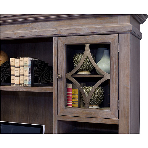 Martin Carson Hutch 2 Door(s) - 3 Shelve(s) - 2 Adjustable Shelf(ves) - Material: Solid Lumber, Veneer - Finish: Weathered Dove - 1 Each (IMCA682)